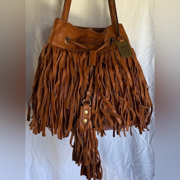 Frye Fringe Leather Shoulder Bag - Picture 12 of 15